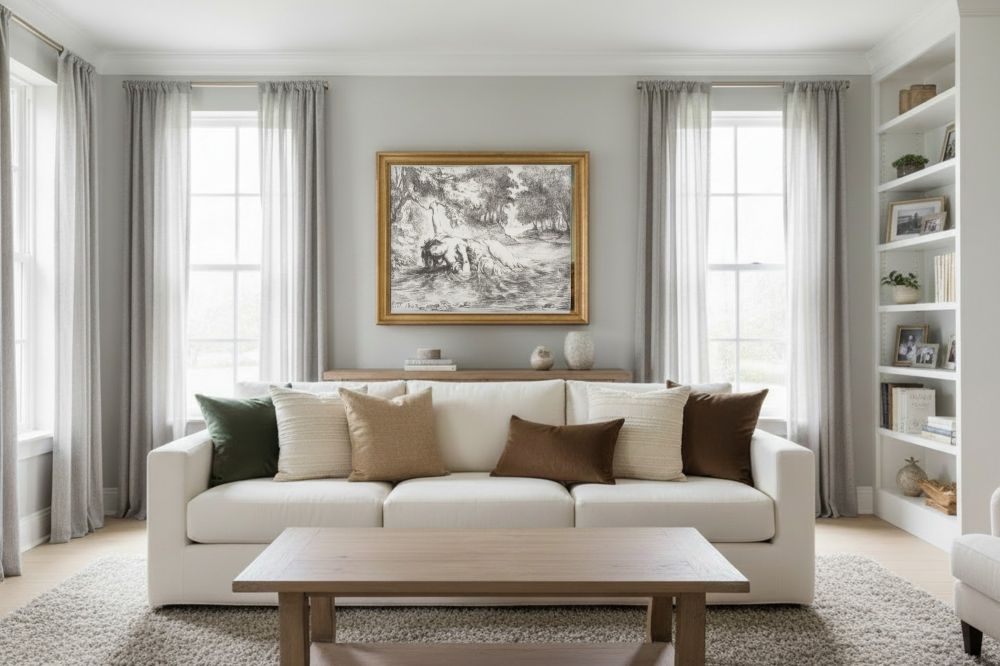 Framed room mockup - gold