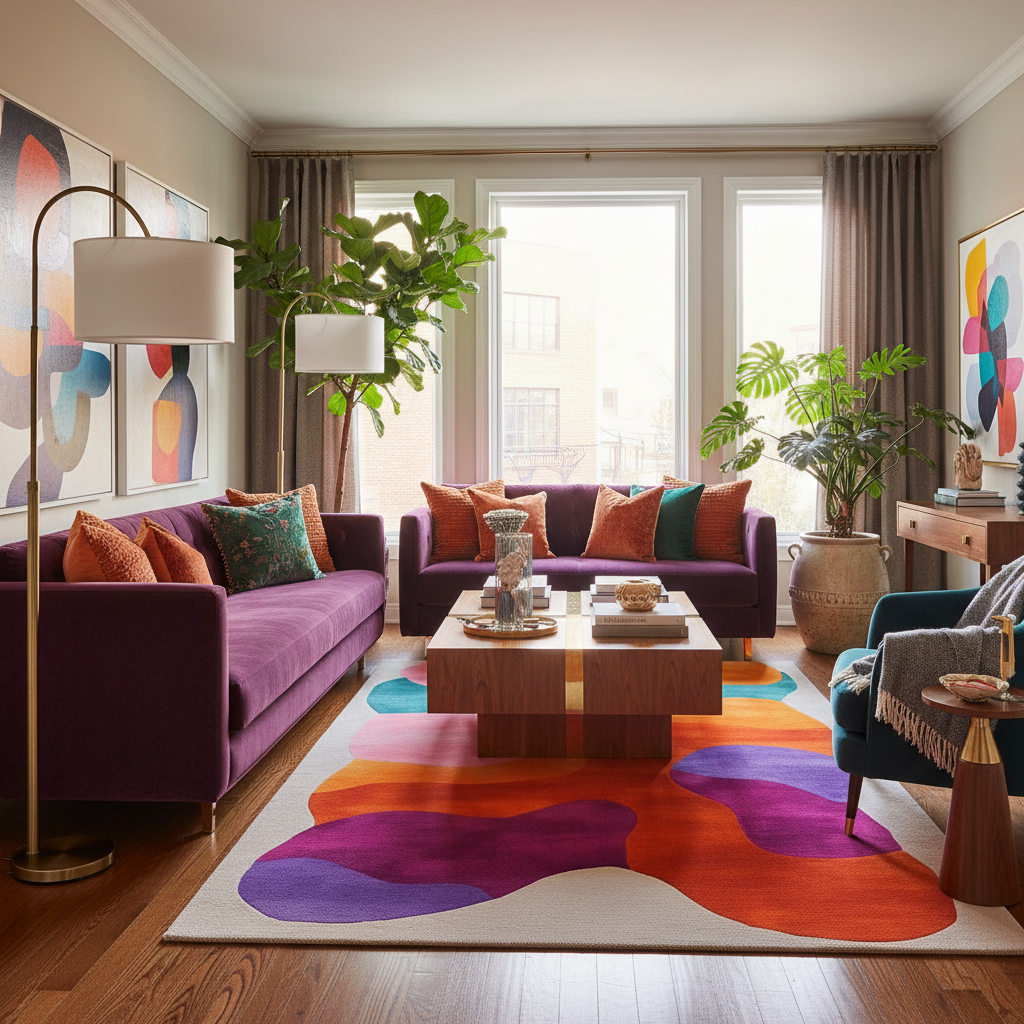 Opulent Aurora Hand Tufted Wool Rug