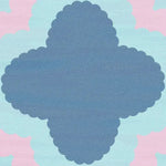 Opulent Waves Blue Pink Hand Tufted Wool Rug featuring a contemporary design with a blend of blue and pink hues. This square area rug is perfect for adding a touch of elegance to living rooms, especially in an 8x10 size. Ideal for those seeking a wool rug with a modern twist, it also complements Persian rug aesthetics.