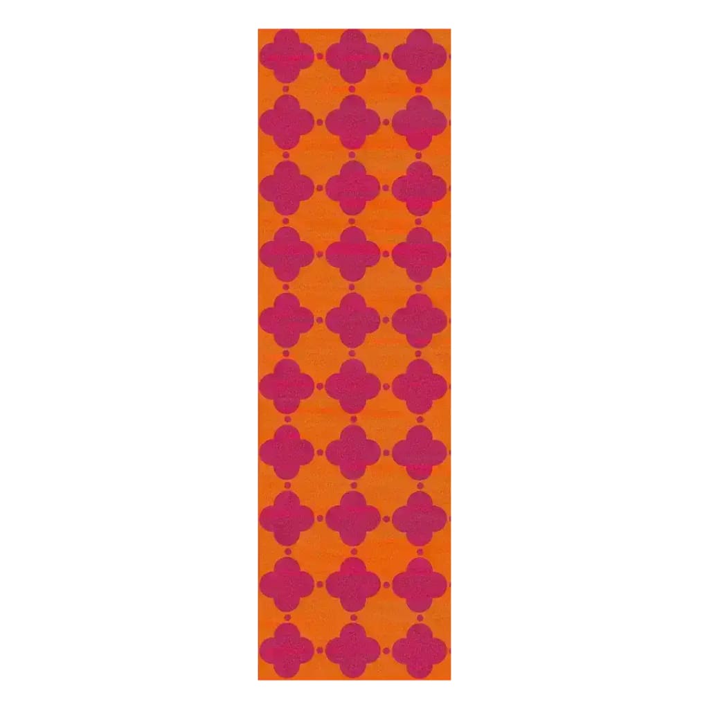 Vibrant Clovers Hand Tufted Area Rug in an 8x10 ft size, perfect for a living room. This wool rug features a colorful pattern with clover shapes, enhancing any space with its unique design.