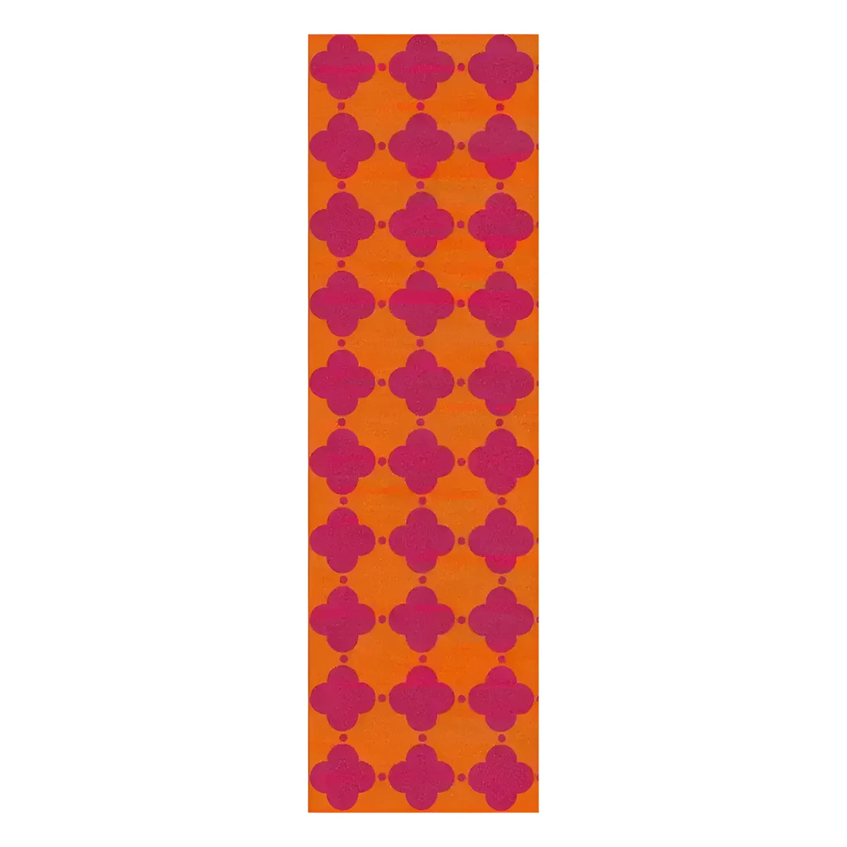 Vibrant Clovers Hand Tufted Area Rug in an 8x10 ft size, perfect for a living room. This wool rug features a colorful pattern with clover shapes, enhancing any space with its unique design.