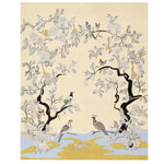 The Orchard Quiet Bloom Hand Tufted Rug is a stunning area rug featuring an elegant nature-inspired design with birds and floral motifs. This wool rug is perfect for large living room spaces, adding a touch of sophistication and warmth. Ideal for those seeking exquisite area rugs for living room settings.
