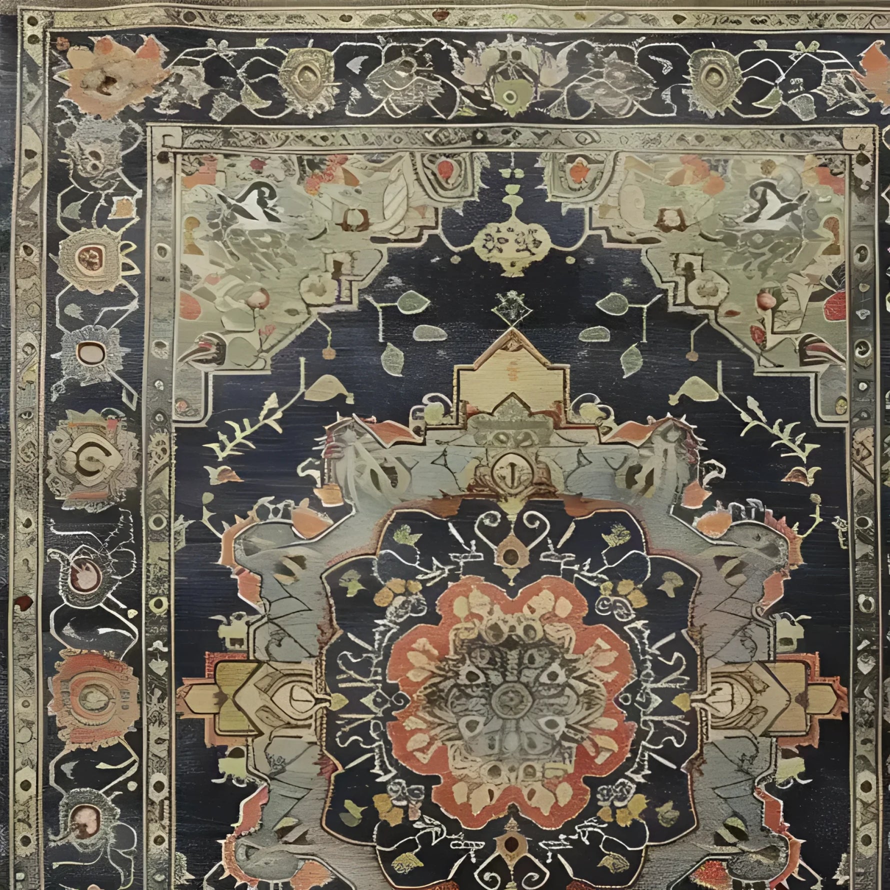 Orchid Opulence Hand Knotted Area Rug featuring an intricate vintage design with rich floral patterns in vibrant colors, perfect for large living rooms. This Persian-style rug showcases detailed artistry, making it an exquisite addition to any area.