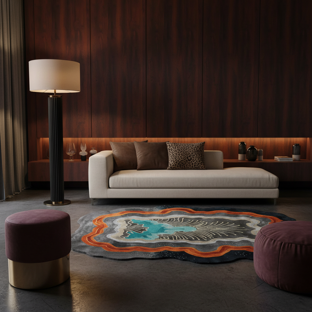 Organic Coral Shell Hand Tufted Rug