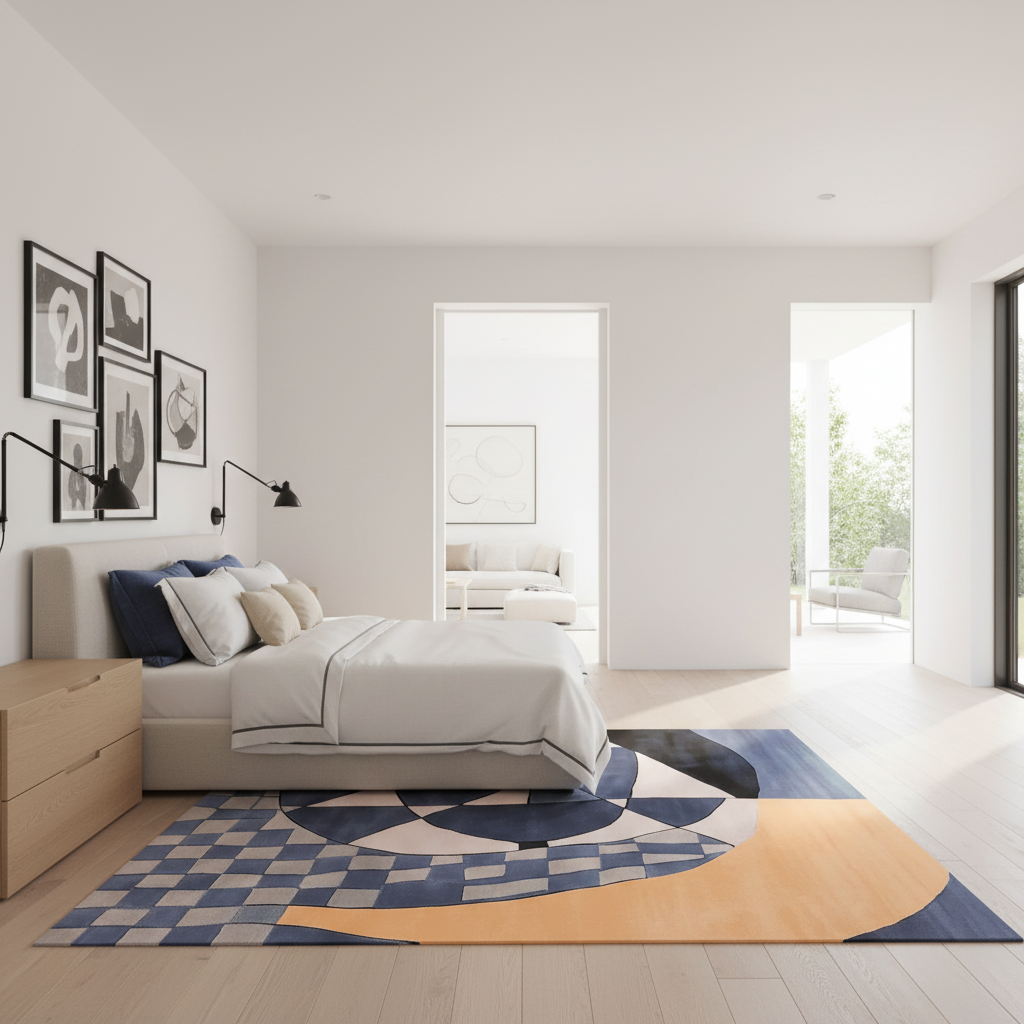 Organic Form Patch Hand Tufted Rug