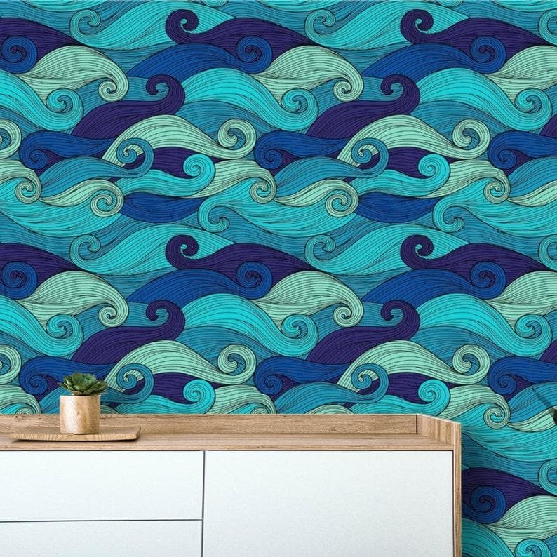 Oriental Blue Ocean Waves Wallpaper Oriental Blue Ocean Waves Wallpaper Oriental Blue Ocean Waves Wallpaper 