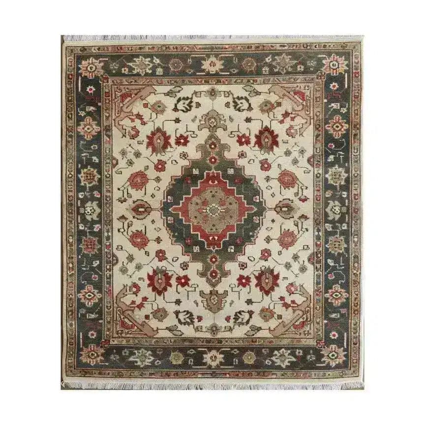 The "Ornamental Floral Hand-Knotted Area Rug" showcases exquisite floral motifs, adding a touch of elegance and charm to any room. Hand-knotted with precision, it offers both beauty and durability.