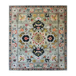 This exquisite area rug showcases a stunning ornate floral design, perfect for enhancing your dining room or bedroom. Crafted from hard viscose and hand-knotted wool, this vintage rug offers a luxurious touch to formal dining room settings and a charming addition to rugs for bedroom. Its intricate patterns and Persian rug style make it a timeless piece for any home decor.