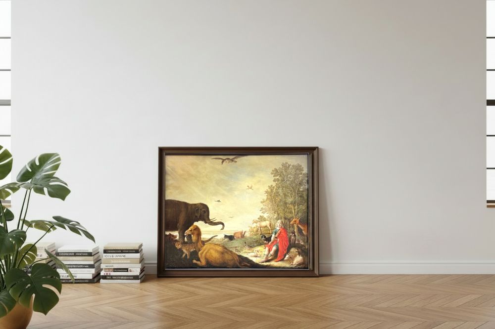 Framed room mockup - leaning