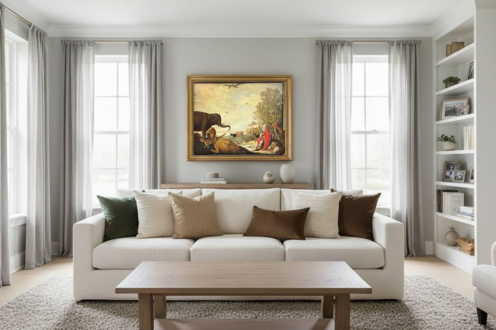 Framed room mockup - gold