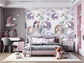 Oversized Purple Floral Wall Mural