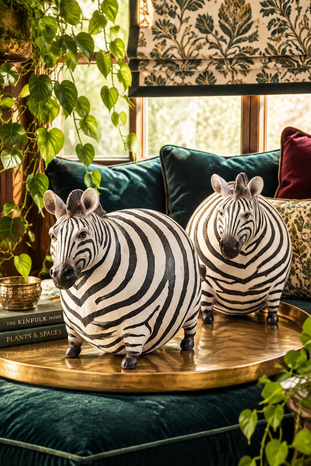 Oversized Zebra Figurines