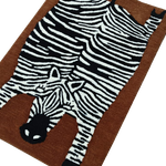 Oversized Zebra Hand Tufted Wool Rug