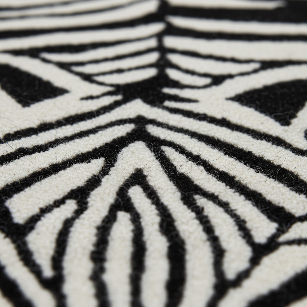Oversized Zebra Hand Tufted Wool Rug