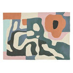 Vibrant and contemporary hand-tufted wool area rug featuring abstract landform shapes in a colorful palette, perfect for modern living rooms. Ideal as an 8x10 area rug to enhance the aesthetic of your space.