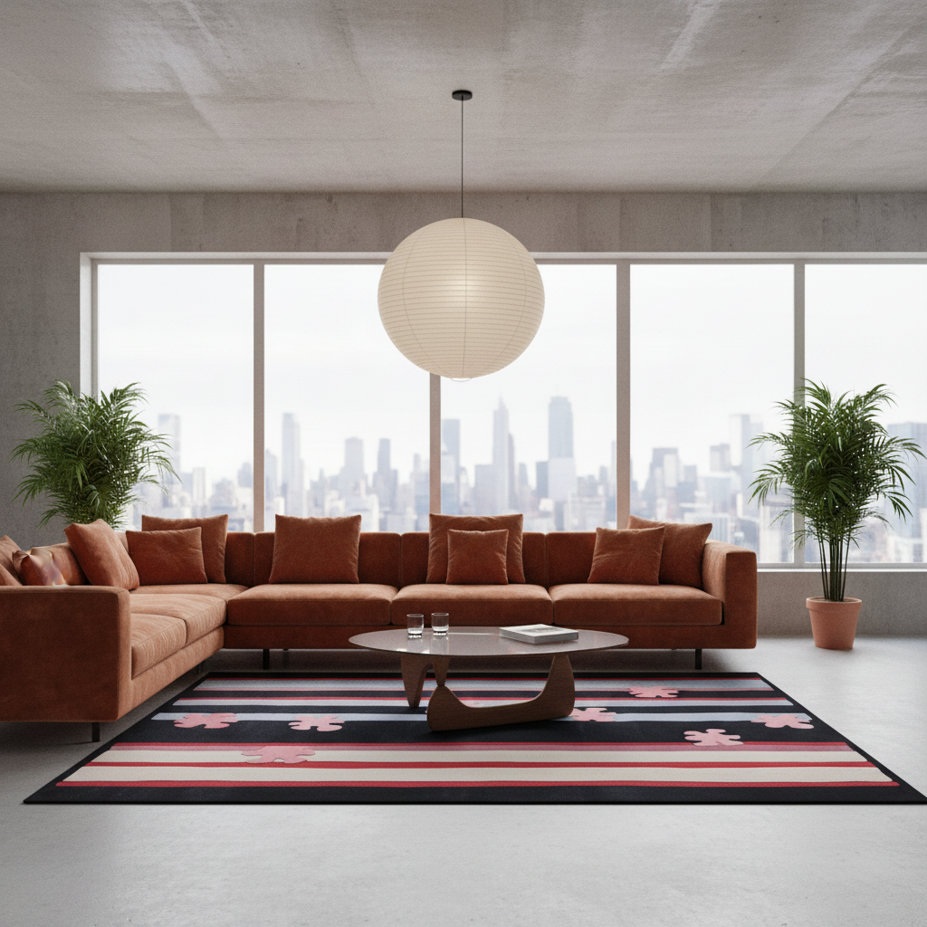 Parallel Petals Hand Tufted Rug