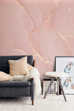 Pastel Blush Pink Marble Wallpaper Mural