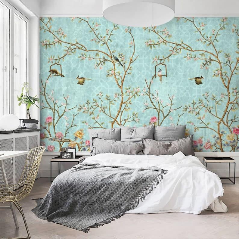 Silk Green Chinoiserie Wallpaper | Green chinoiserie wallpaper, Green  chinoiserie, Chinoiserie wallpaper