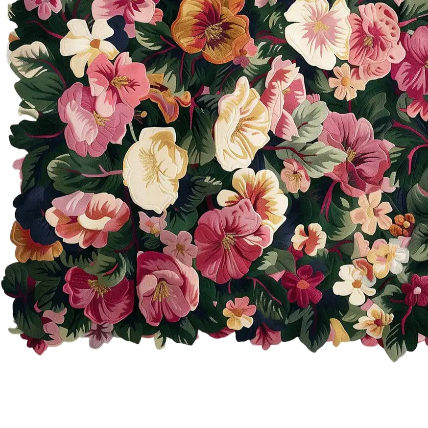 Experience the elegance of the Pastel Hedge Blossoms Hand Tufted Wool Rug, a stunning area rug featuring a vibrant floral design. Perfect for adding a touch of nature to your living room, this wool rug showcases intricate details with colorful blossoms and lush greenery. Ideal for those seeking large living room rugs that combine beauty and comfort.