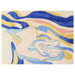 This contemporary wool area rug, perfect for large living rooms, features a hand-tufted design in soothing pastel hues with abstract shapes and flowing lines. The Pastel Muse Hand Tufted Rug adds a modern artistic flair to any space, making it an ideal choice for those seeking stylish area rugs for living rooms.