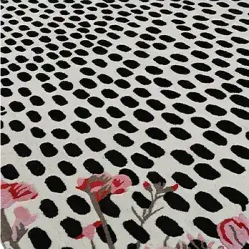 Pastel Pink Floral Animal Print Hand Tufted Rug - MAIA HOMES