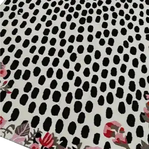 Pastel Pink Floral Animal Print Hand Tufted Rug - MAIA HOMES