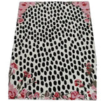 Pastel Pink Floral Animal Print Hand Tufted Rug - MAIA HOMES