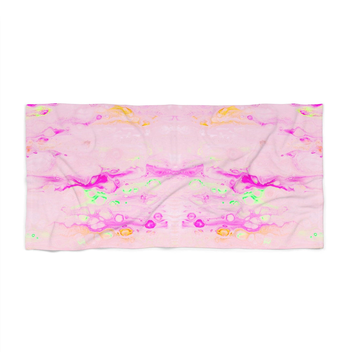 Pastel Pink Marble Beach Towel 30" × 60"