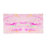 Pastel Pink Marble Beach Towel 30" × 60"