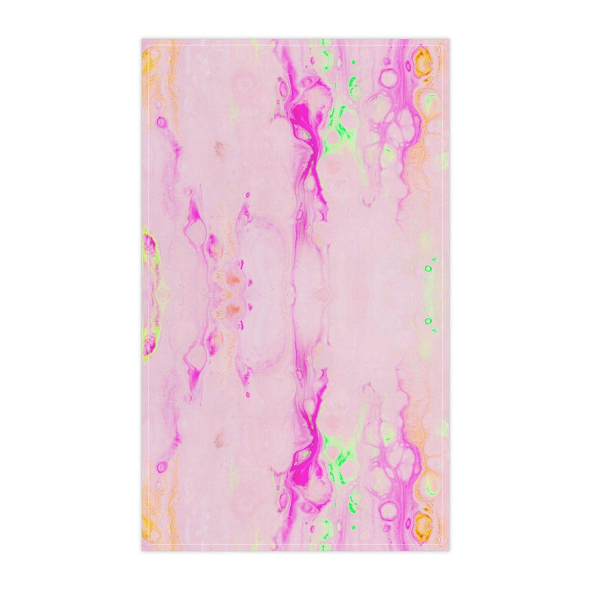 Pastel Pink Marble Kitchen Towel Cotton Twill 18" × 30"