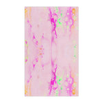 Pastel Pink Marble Kitchen Towel Cotton Twill 18" × 30"