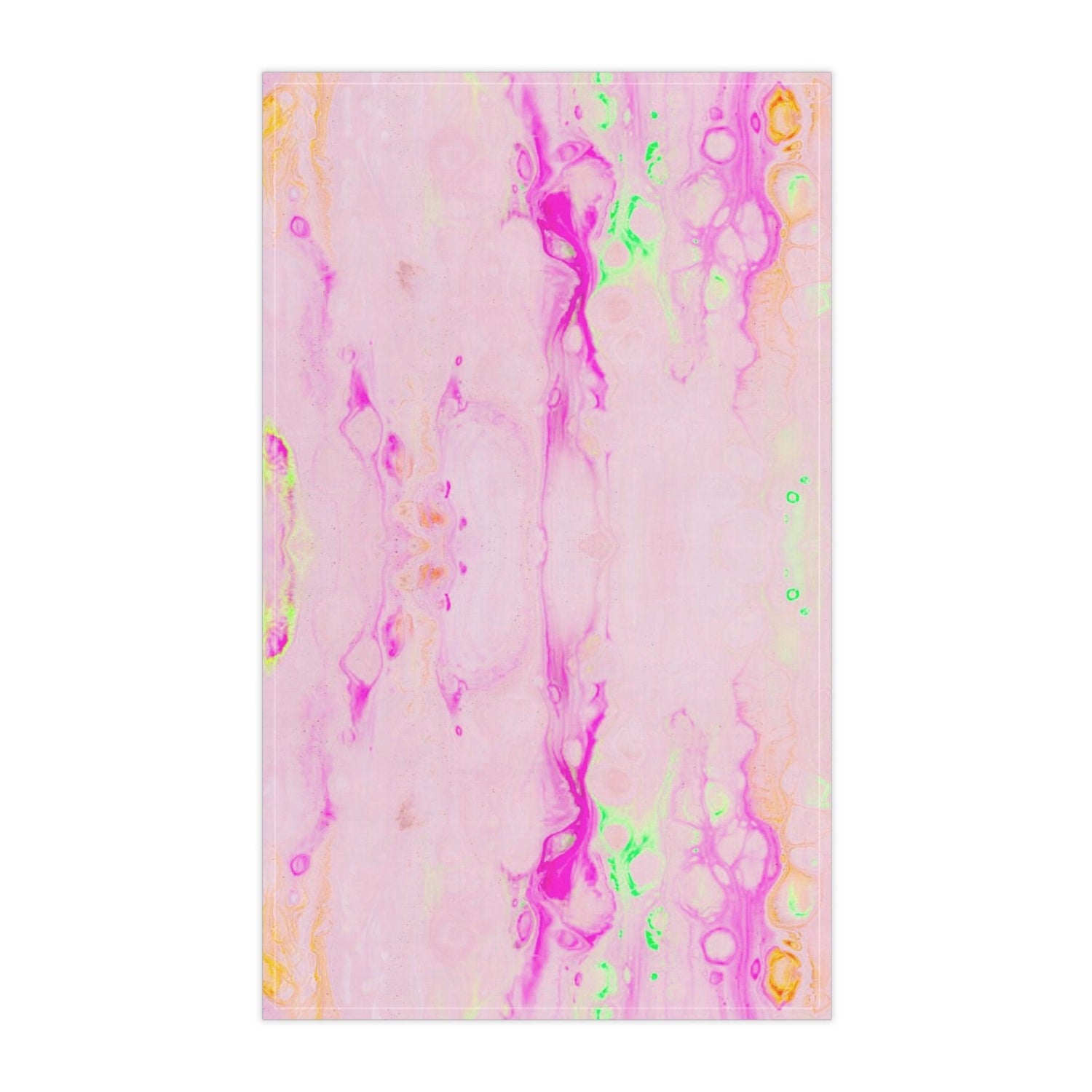 Pastel Pink Marble Kitchen Towel Cotton Twill 18" × 30"