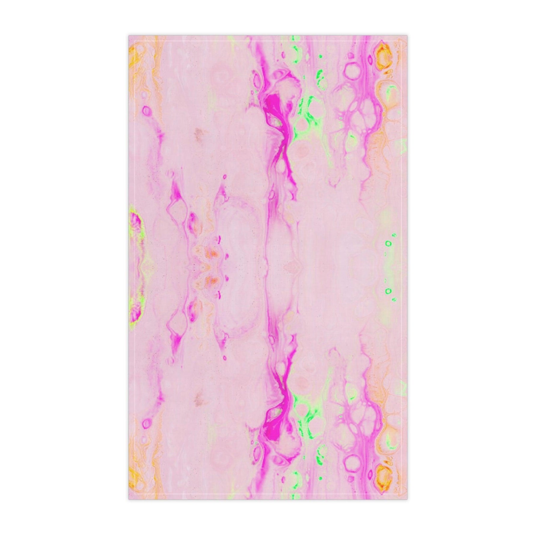 Pastel Pink Marble Kitchen Towel Cotton Twill 18" × 30"