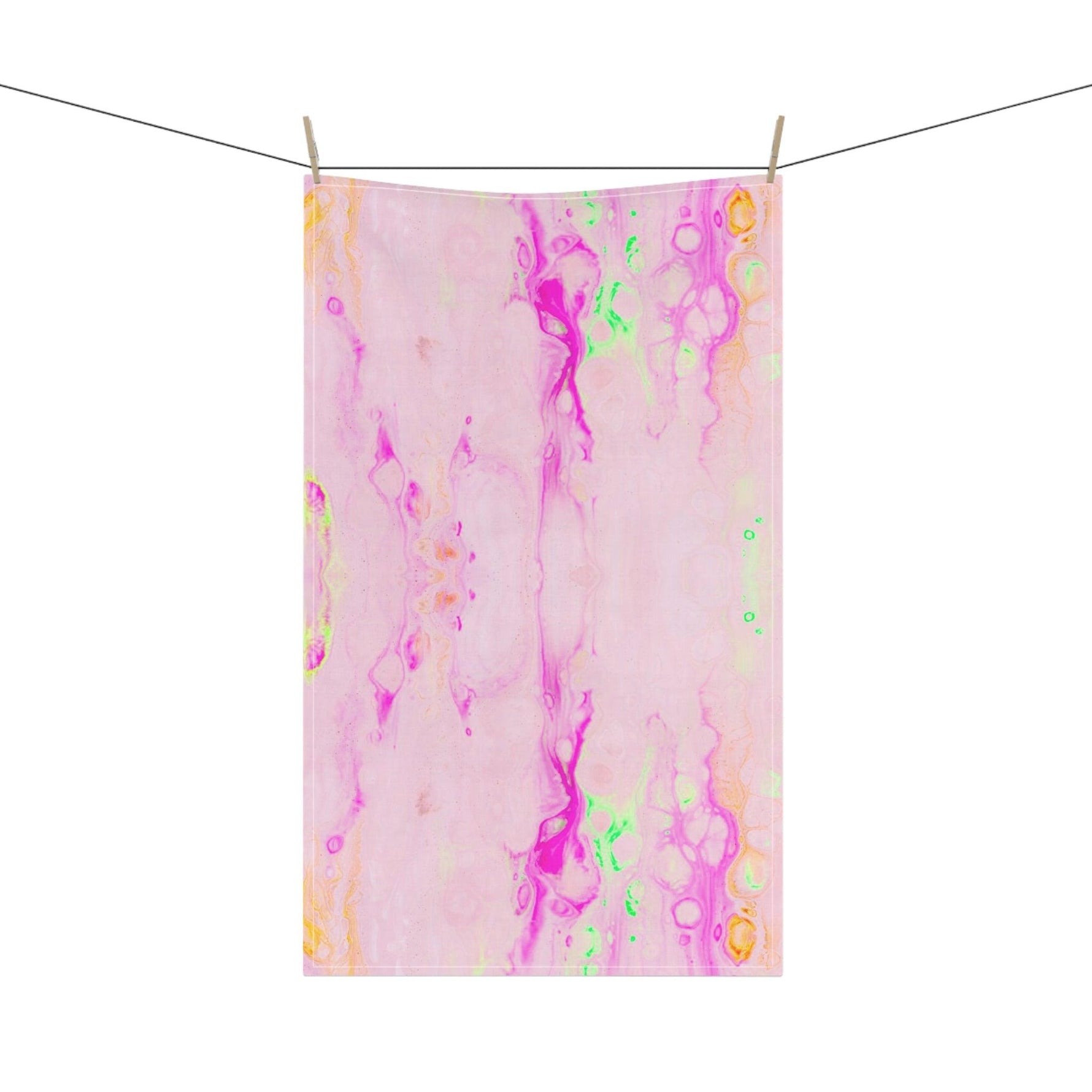 Pastel Pink Marble Kitchen Towel