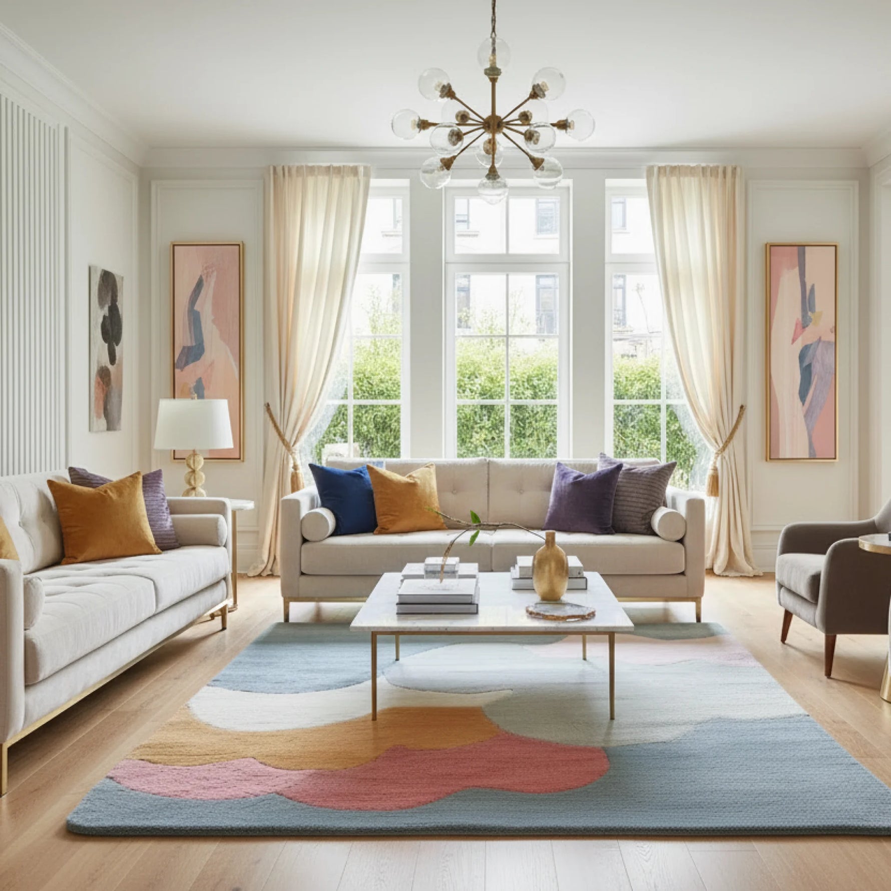 Pastel Skies Hand Tufted Wool Rug