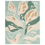 A beautifully designed Area Rug featuring a contemporary floral pattern with soft pastel colors. This wool rug is perfect for adding an artistic touch to large living spaces, especially as a living room rug sized 8x10.