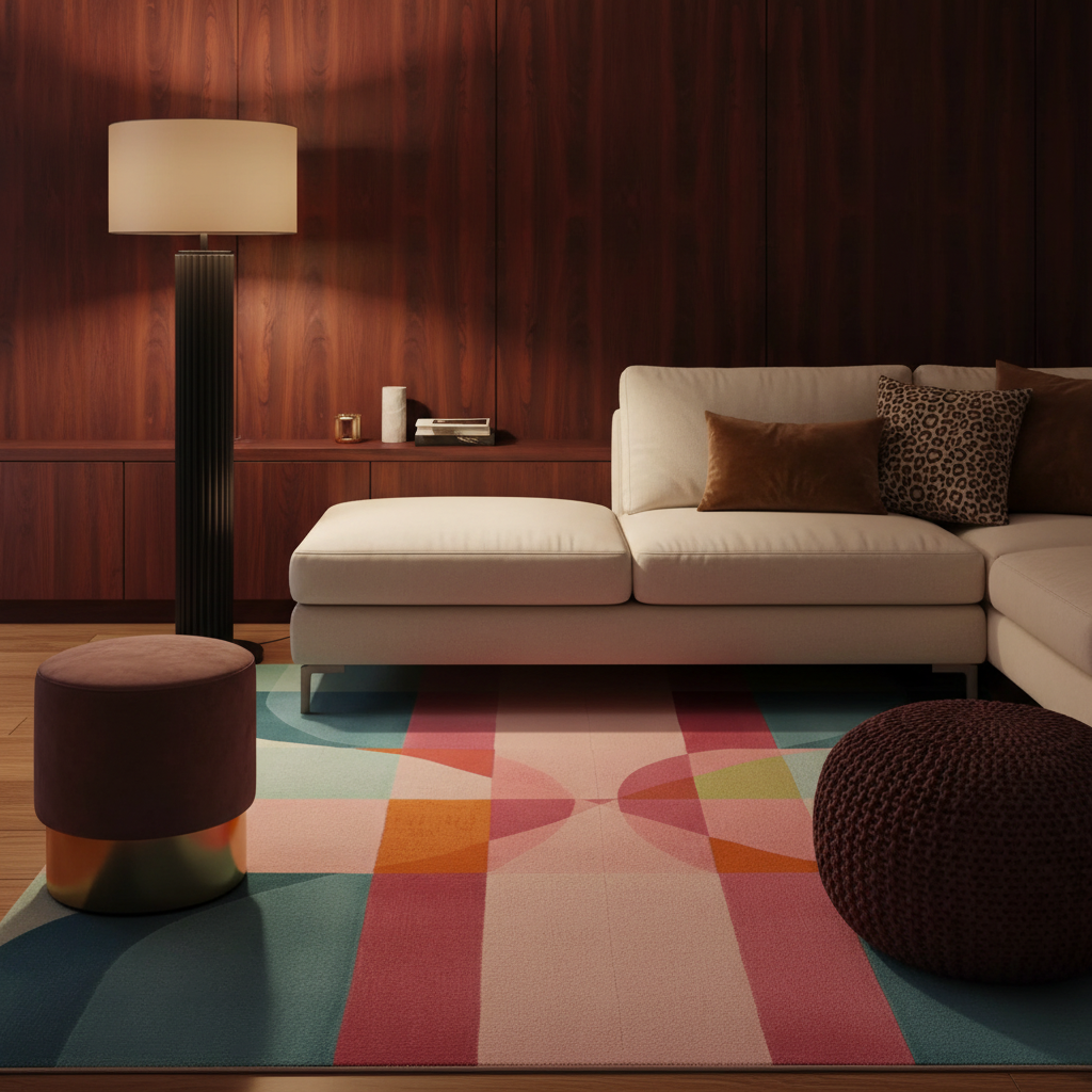Pastel Time Flow Hand Tufted Rug
