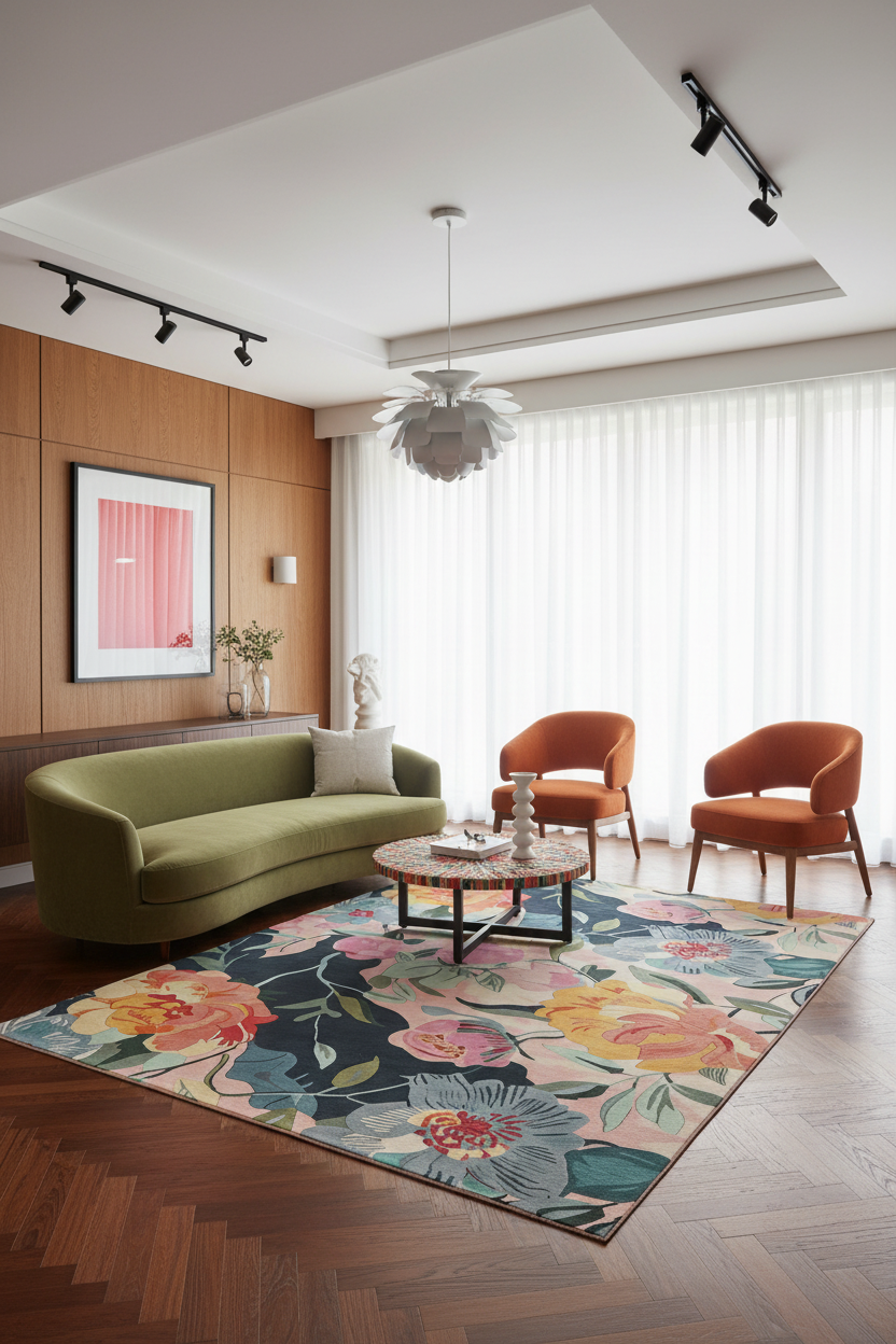 Pastels in Bloom Hand Tufted Wool Rug