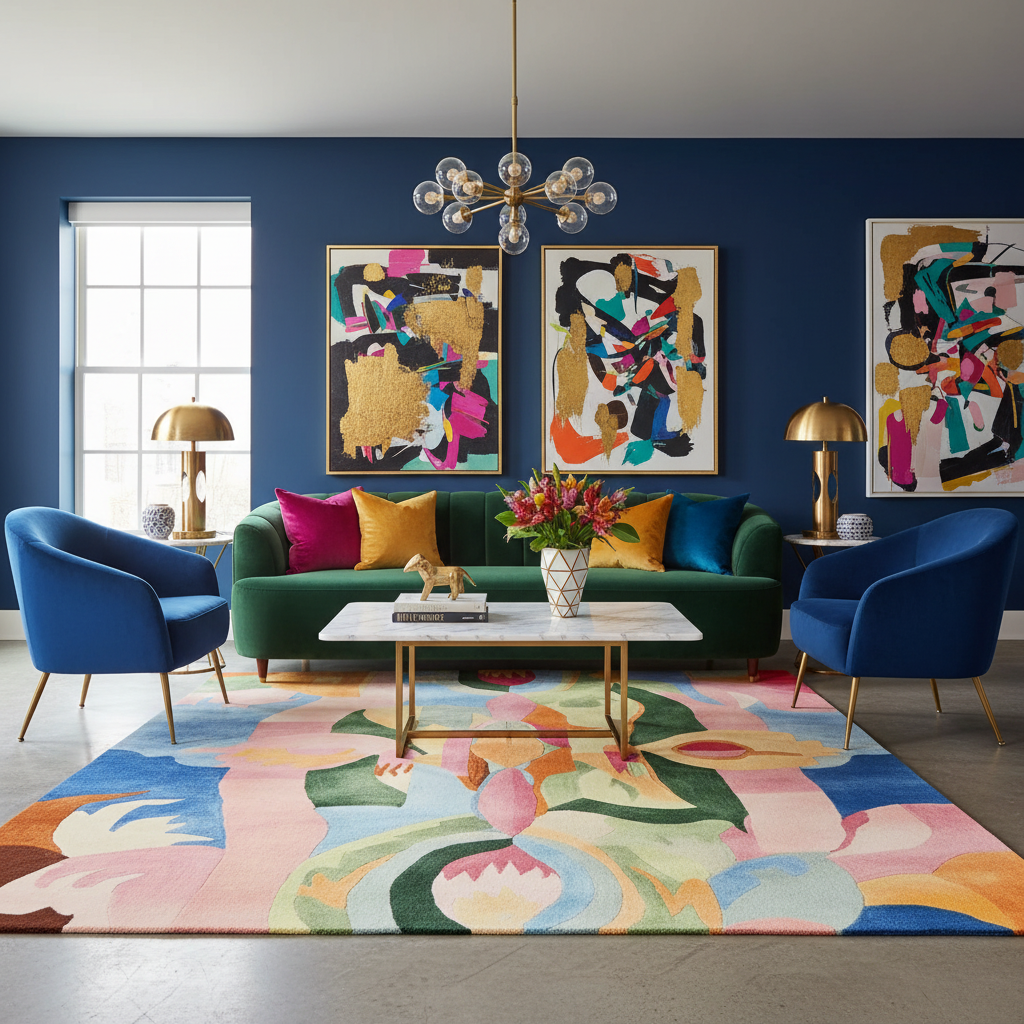 Patchwork Color Realm Hand Tufted Rug