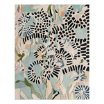 This vibrant Area Rug showcases a contemporary design with bold, abstract patterns in a mix of blues, greens, and pinks. Perfect for adding a splash of color to your living room, this wool rug is both stylish and durable, making it an ideal choice for large living room spaces.