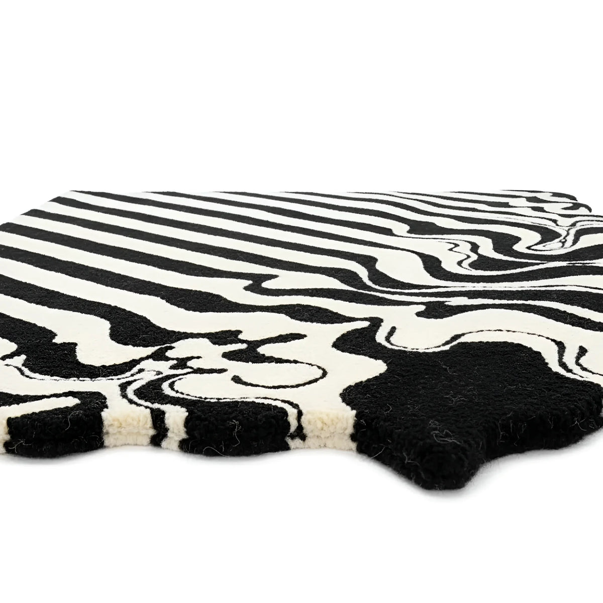 Patterned rug on a white background
