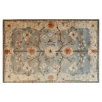 Elegant Peach Blossom Dream Hand Tufted Wool Rug featuring a delicate floral pattern in soft pastel colors, perfect as a large area rug for living room spaces.