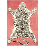 A stylish area rug designed to resemble a leopard skin with a peachy background, ideal for adding a bold touch to large living rooms. This hand tufted wool rug combines elegance with a wild flair, perfect for those seeking large area rugs that make a statement.