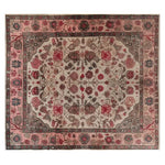 Elegant Persian Reflection Hand Tufted Wool Rug, a luxurious area rug ideal for living rooms. This 8x10 wool rug features intricate Persian designs in rich red and beige tones, perfect for adding a touch of sophistication to any space.