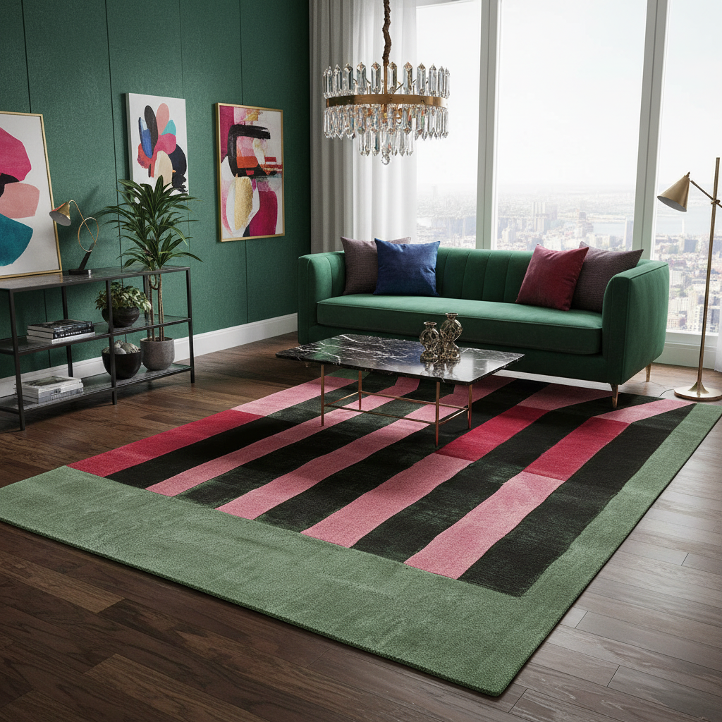 Perspective Line Fall Hand Tufted Rug