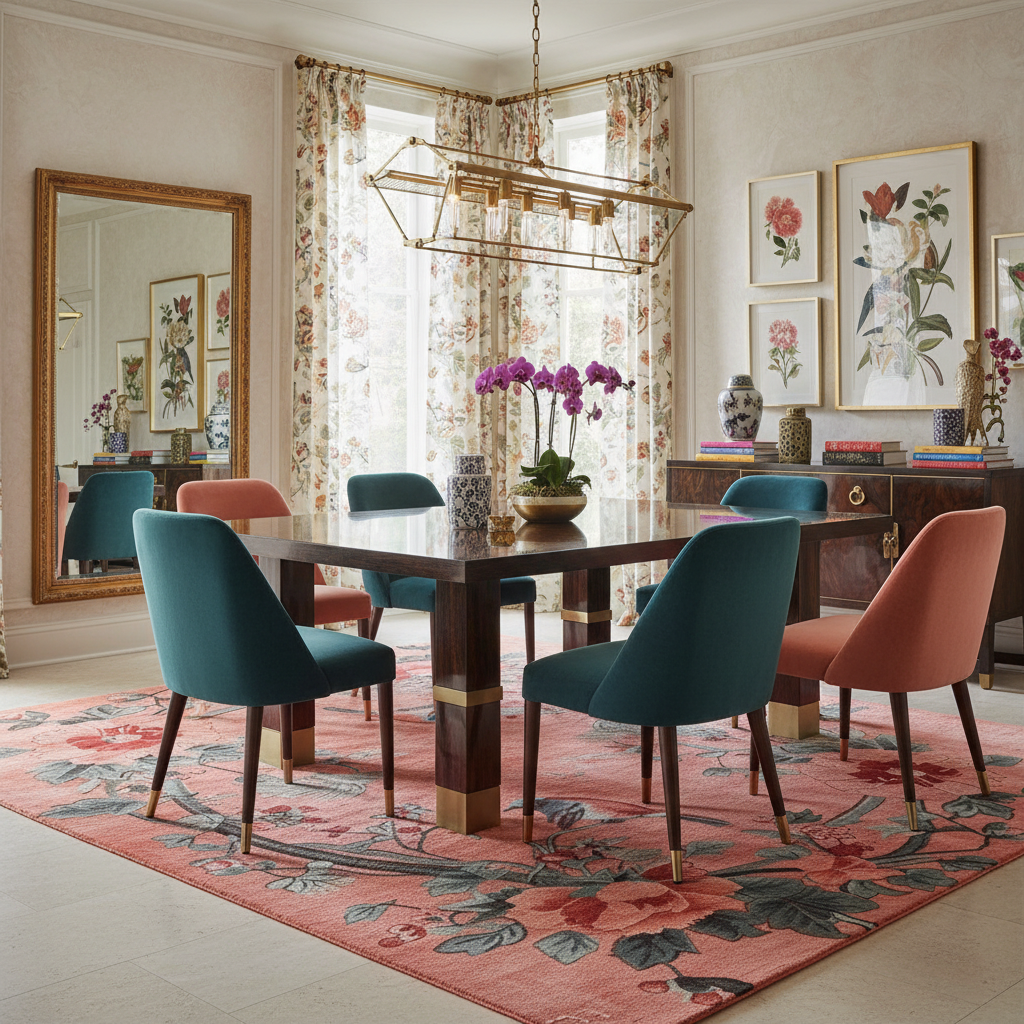 Petal and Perch Hand Tufted Rug