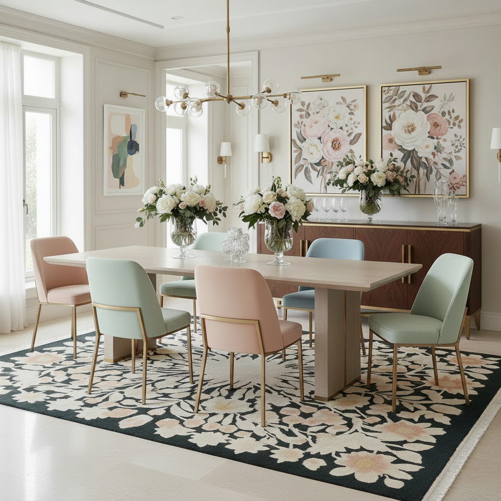 Petal Harmony Hand Tufted Wool Rug