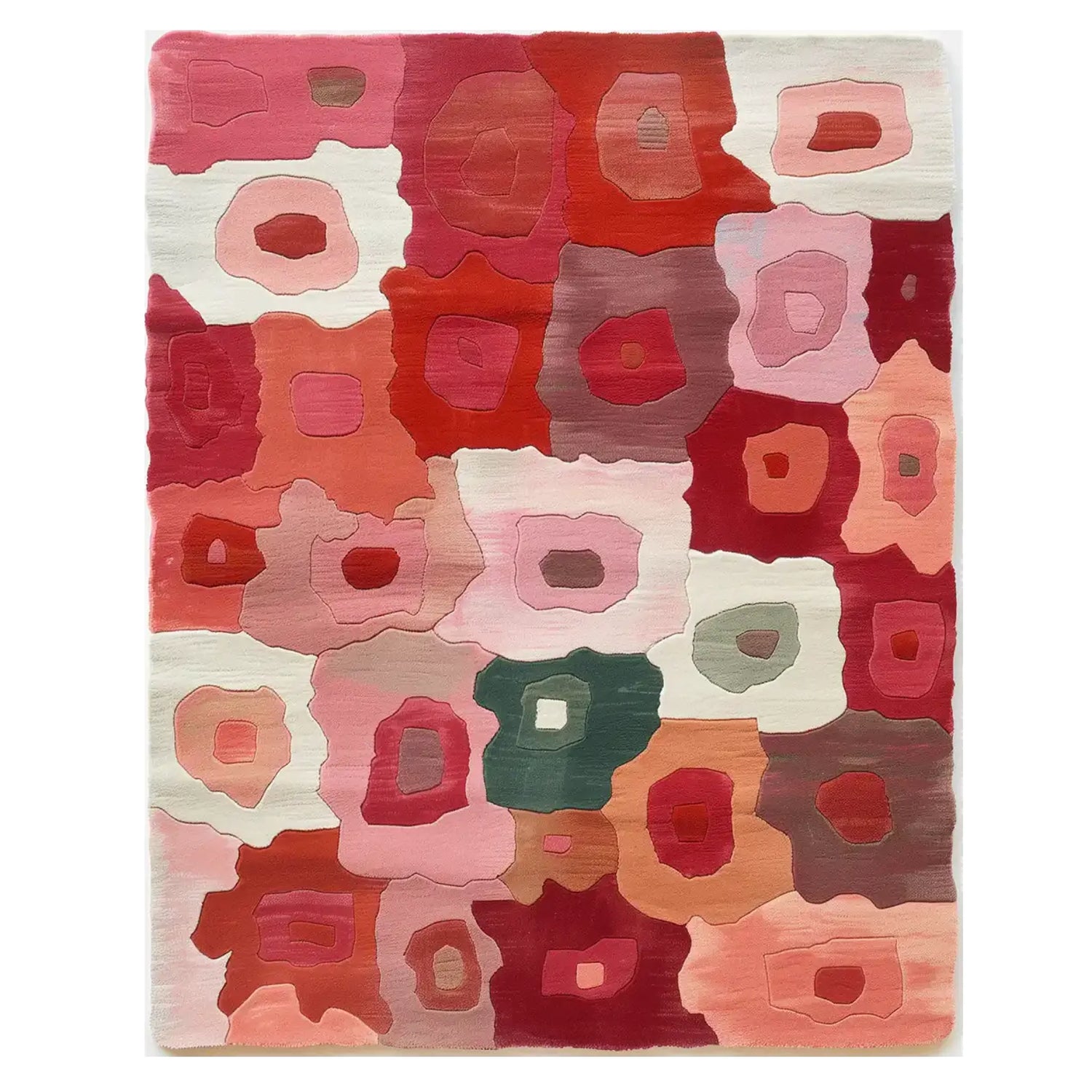 Petal Mosaic Hand Tufted Wool Rug