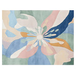 Vibrant Petal Play Pattern Hand Tufted Area Rug featuring an abstract floral design in soft pastel hues, perfect as a contemporary wool rug. Ideal for adding a touch of elegance to living room spaces, this 8x10 rug offers a stylish and cozy addition to your home decor.