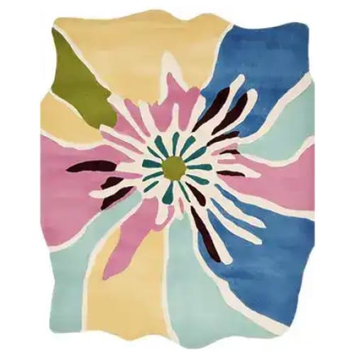 The Petal Power Pop Hand Tufted Rug is a vibrant area rug featuring a stunning floral design with bold colors. Perfect for adding a pop of color to contemporary living rooms, this wool rug combines artistry and comfort, making it an ideal choice for area rugs for the living room.